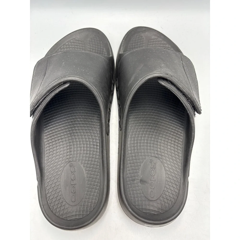 OOFOS MEN'S OOAHH SPORT FLEX SANDAL - MATTE‎ BLACK- Men's 11 Women's 13
